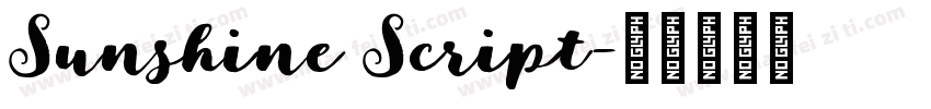Sunshine Script字体转换